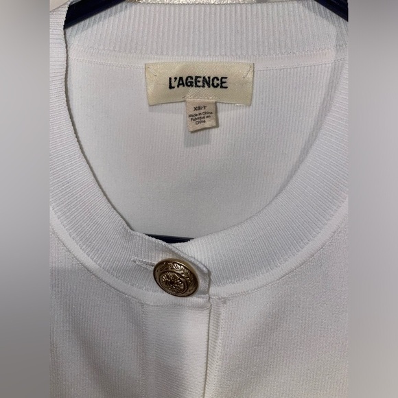 New! L'Agence Cardigan Toulouse in Ivory with Gold Buttons 🤍 XS! Sold Out! - Picture 15 of 16